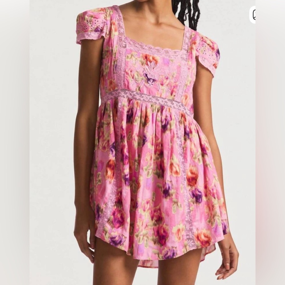 LoveShackFancy Nutmeg Dress In Wild Pink Rose